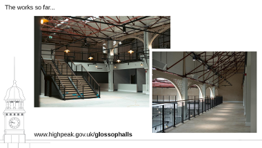 Glossop market hall and stairs work so far